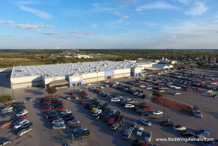 Aerial Drone Photograph of Wal-Mart in San Antonio, Texas - San Antonio Aerial Drone Photographer image, San Antonio, TX