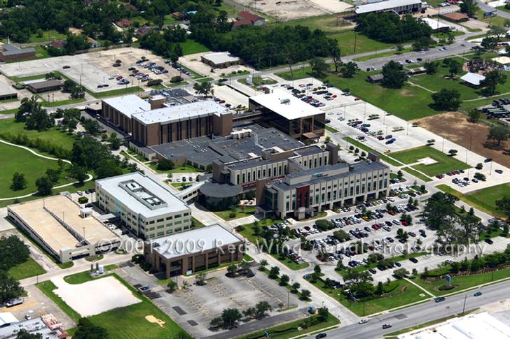 Aerial Image of Memorial Hermann Baptist Hospital, Beaumont, Texas - Beaumont Aerial Photographer Image Beaumont Port Arthur Orange TX