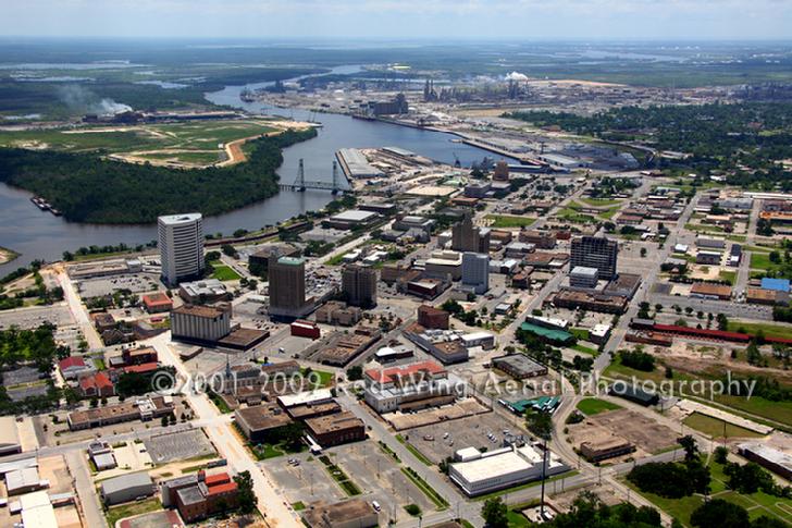 Aerial Image of Downtown CBD Skyline, Beaumont, Texas - Beaumont Aerial Photographer Image Beaumont Port Arthur Orange TX