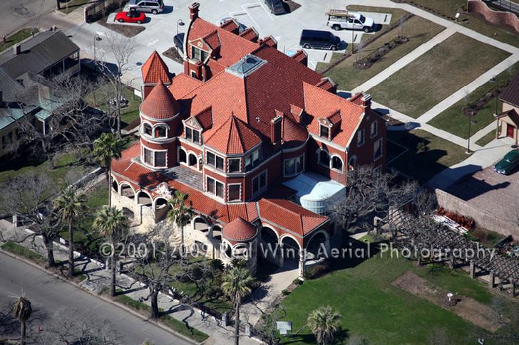 Aerial Image of Moody Mansion Museum, Galveston, Texas - Galveston Aerial Photographer Image TX