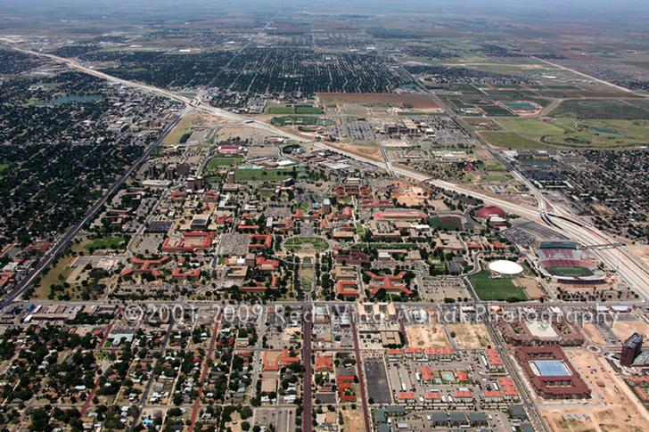 Aerial Image of Texas Tech University, Lubbock, Texas - Lubbock Aerial Photographer Image Lubbock TX