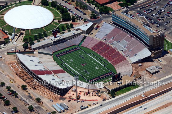 Aerial Image of Jones at&t Stadium (Texas Tech University), Lubbock, Texas - Lubbock Aerial Photographer Image Lubbock TX