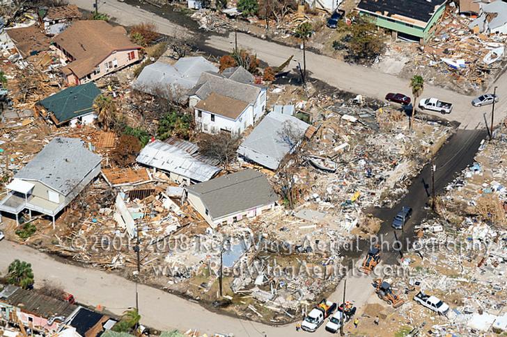 Aerial Image of Hurricane Ike Damage, Galveston, Texas - Galveston Aerial Photographer Image Galveston TX
