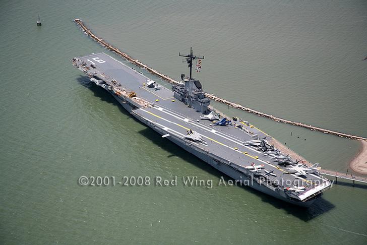 Aerial Image of USS Lexington CV-16, Corpus Christi, Texas - Corpus Christi Aerial Photographer Image Corpus Christi TX