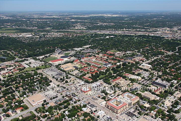 Aerial Image of Texas Christian University (TCU), Fort Worth, Texas - Dallas Fort Worth Aerial Photographer Image