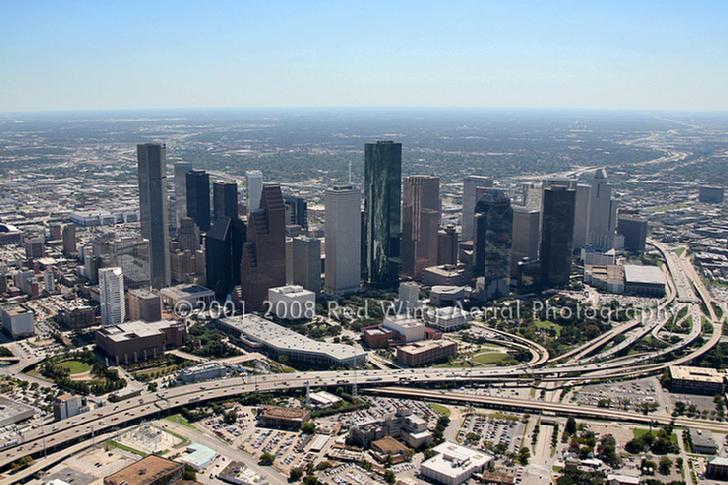 Downtown Houston Skyline, Houston, Texas - Houston Aerial Photographer Image